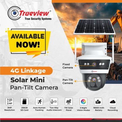 Solar cctv camera with sim card 4 G Trueview